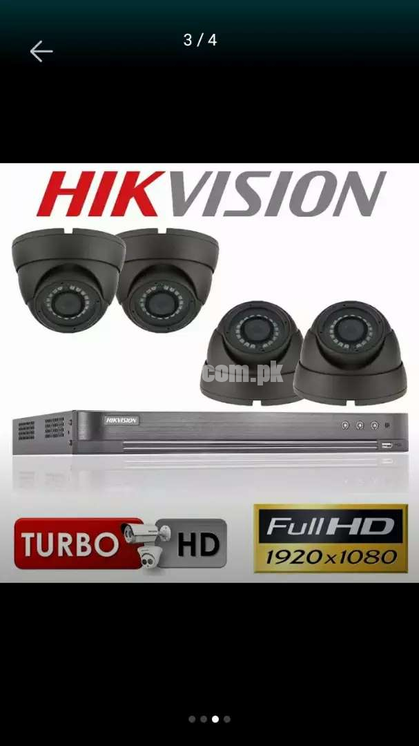 Hik vision 4cctv cameras package 2mp full hd day night vision