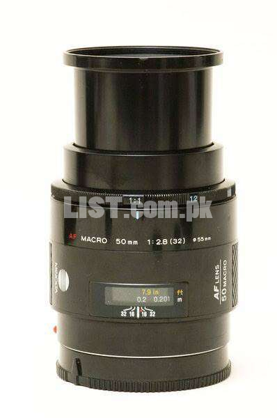 Minolta Autofocus 50mm 2.8 Macro Lens for Sony A Mount Camera