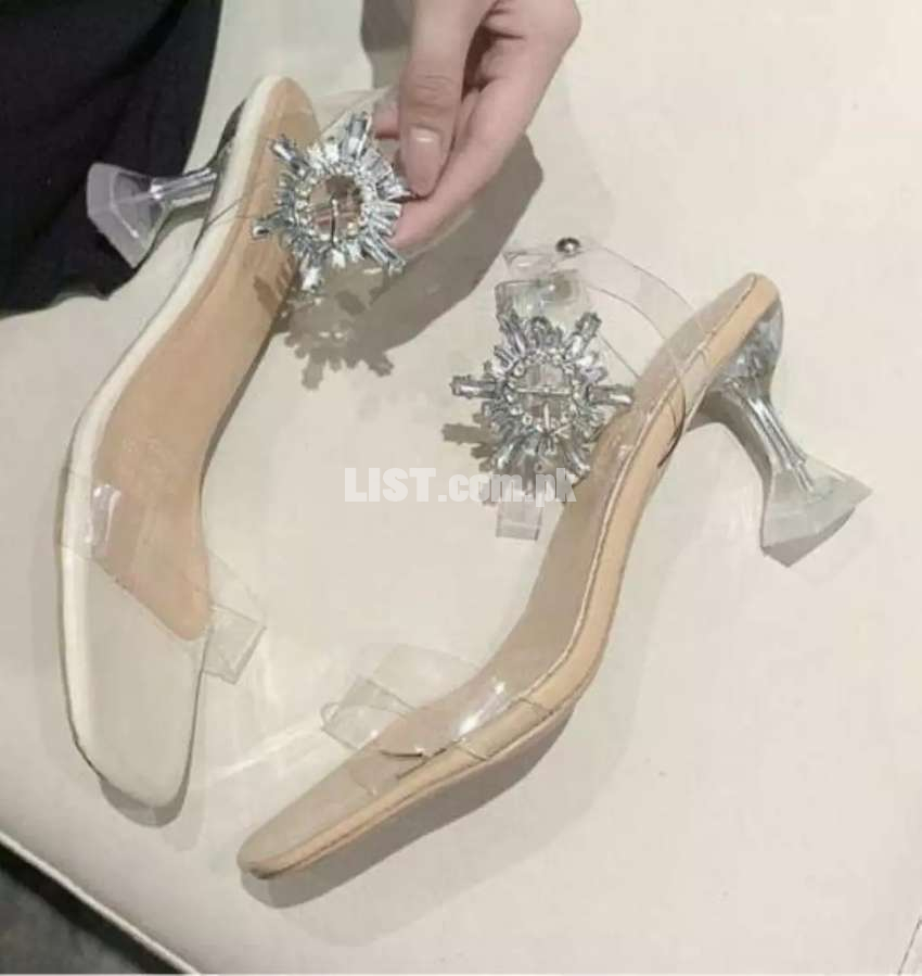 Ladies fancy shoes Manolo Blahnik PVC Transparent heels