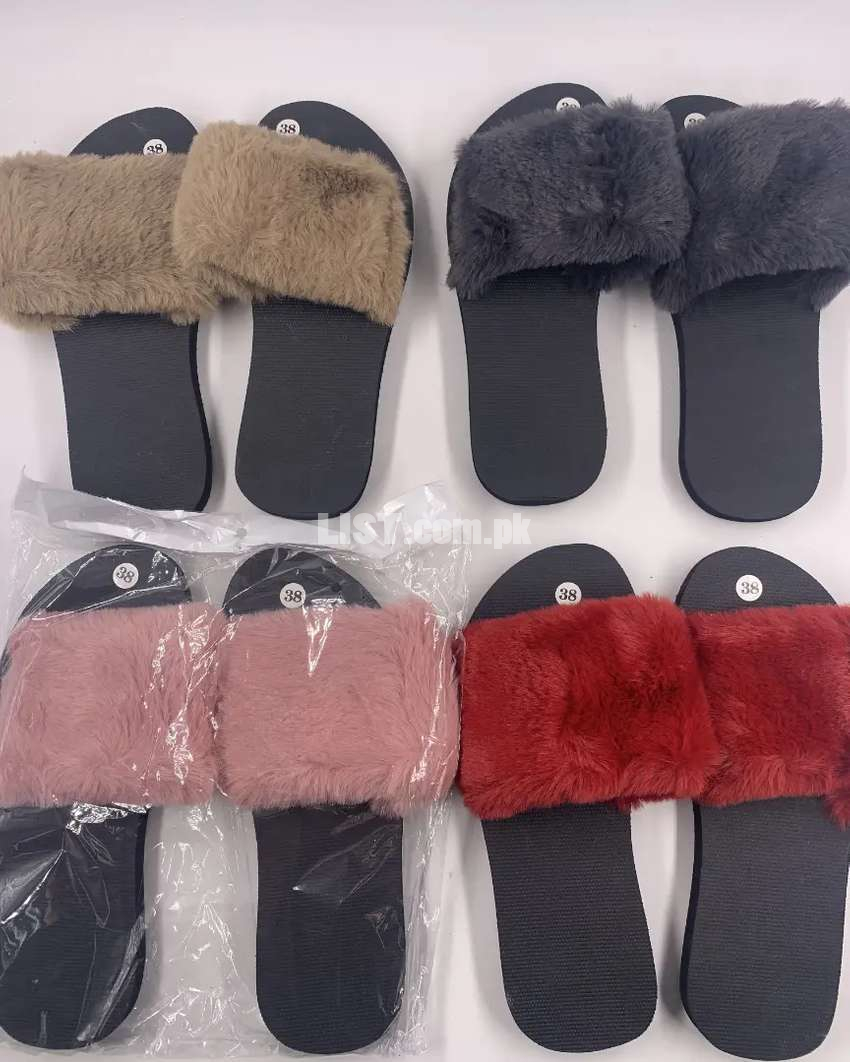 Imported winter fur slippers Only in Rs.1199/-