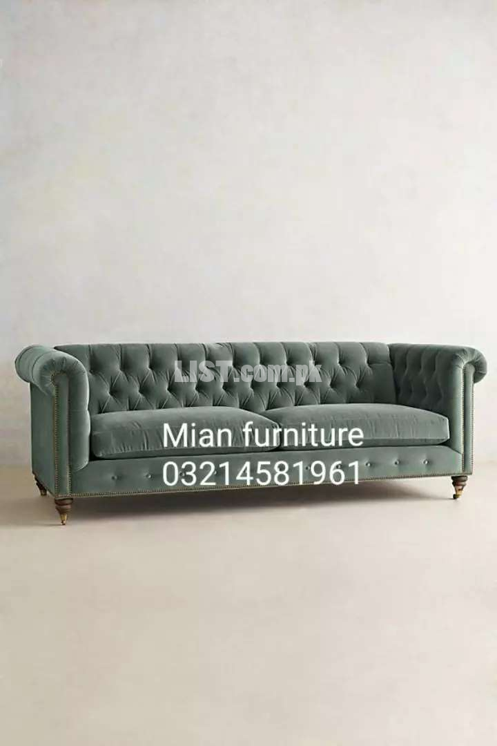 Elegant 12 Designs of six seater Chesterfield sofa set
