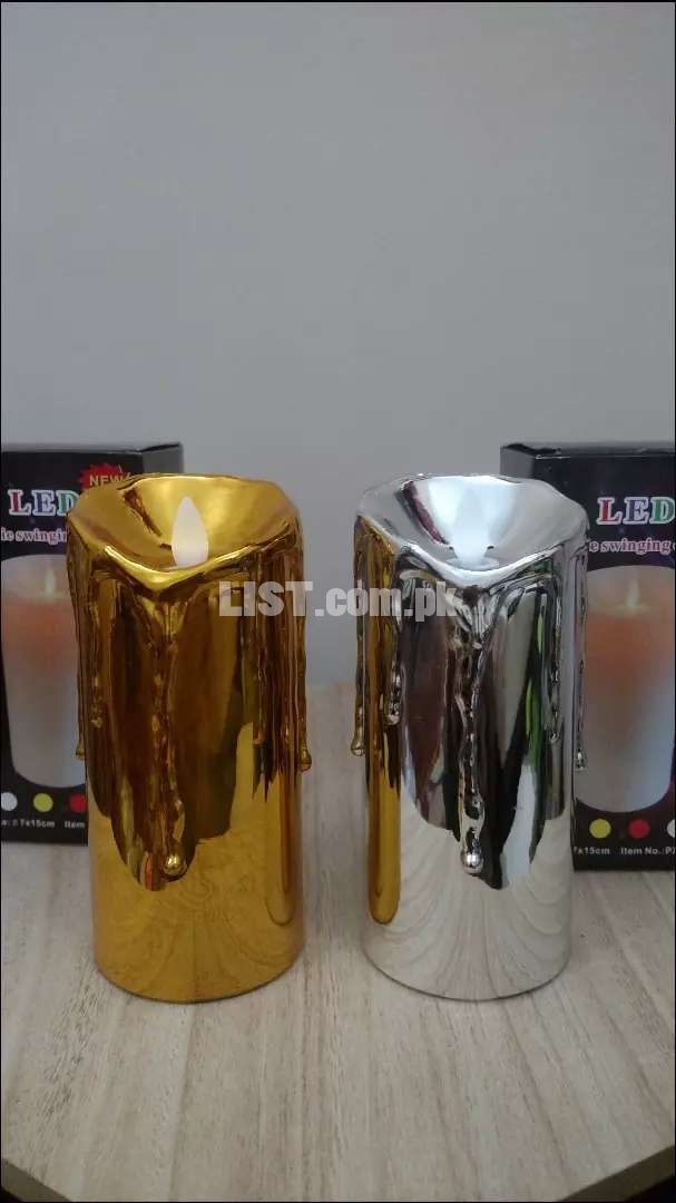 Led candle with swinging flame