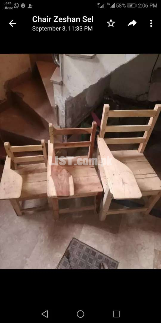 Wood chairs for school