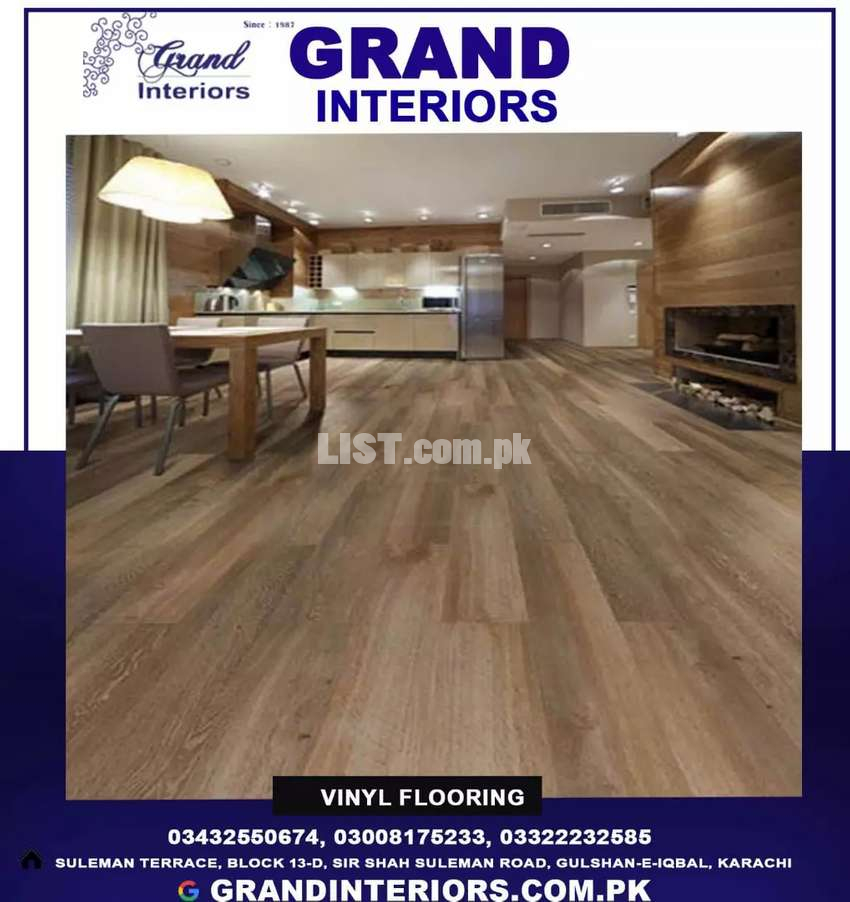 Buy online vinyl flooring and wood flooring by Grand interiors