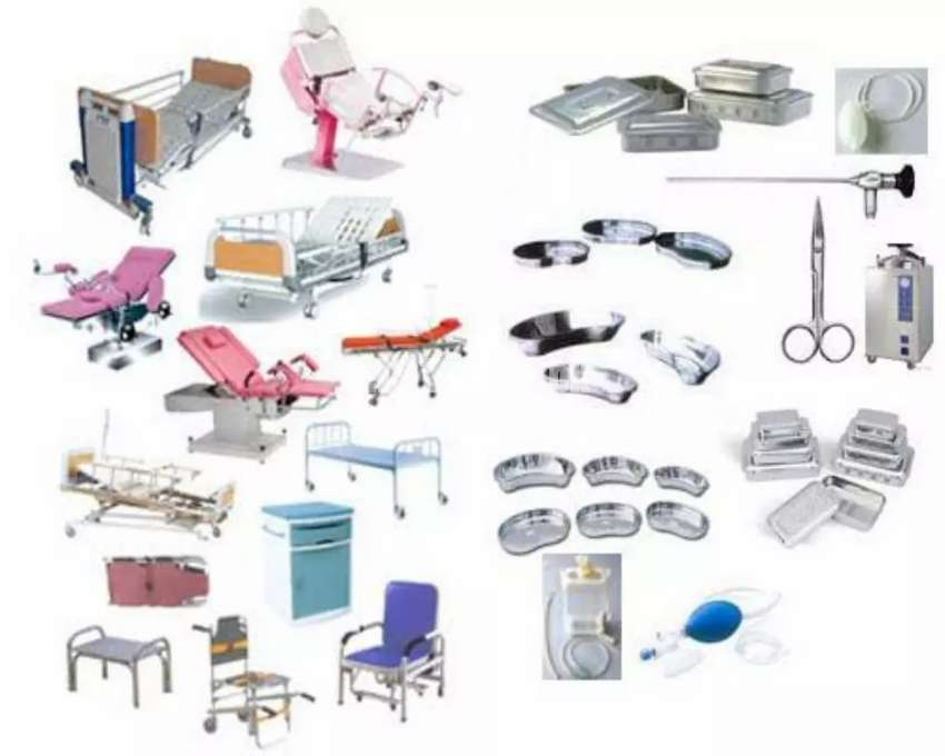 All hospital items beds couches wheel chair troley stands are availabl