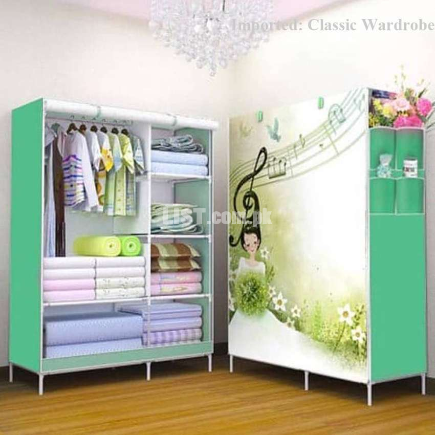 Wardrobe, Portable Wardrobe, 3 Door wardrobe, 	Creating designs with y
