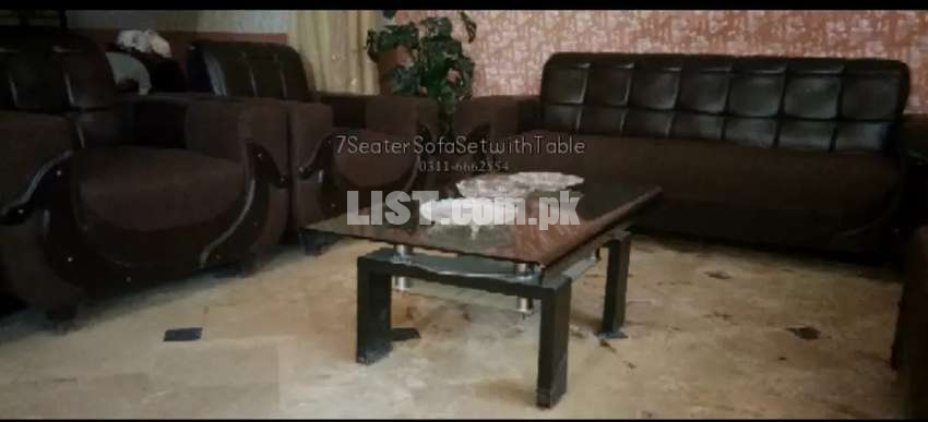 7 Seater Sofa Set Brand New with Table