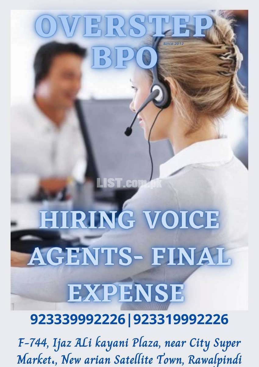 Hiring VOICE agents - Overstep Bpo