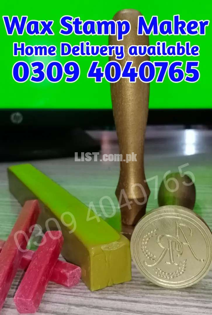 Wax stamp, Seal wax stamp, Stamp Maker, Embossed stamp, Stamps Lahore
