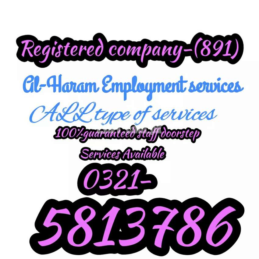 Highly recommended skilled services verified staff Available