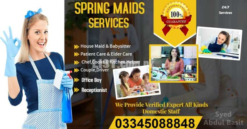 SMS-Provide Expert Male & Female All Kinds Of Domestic Staff