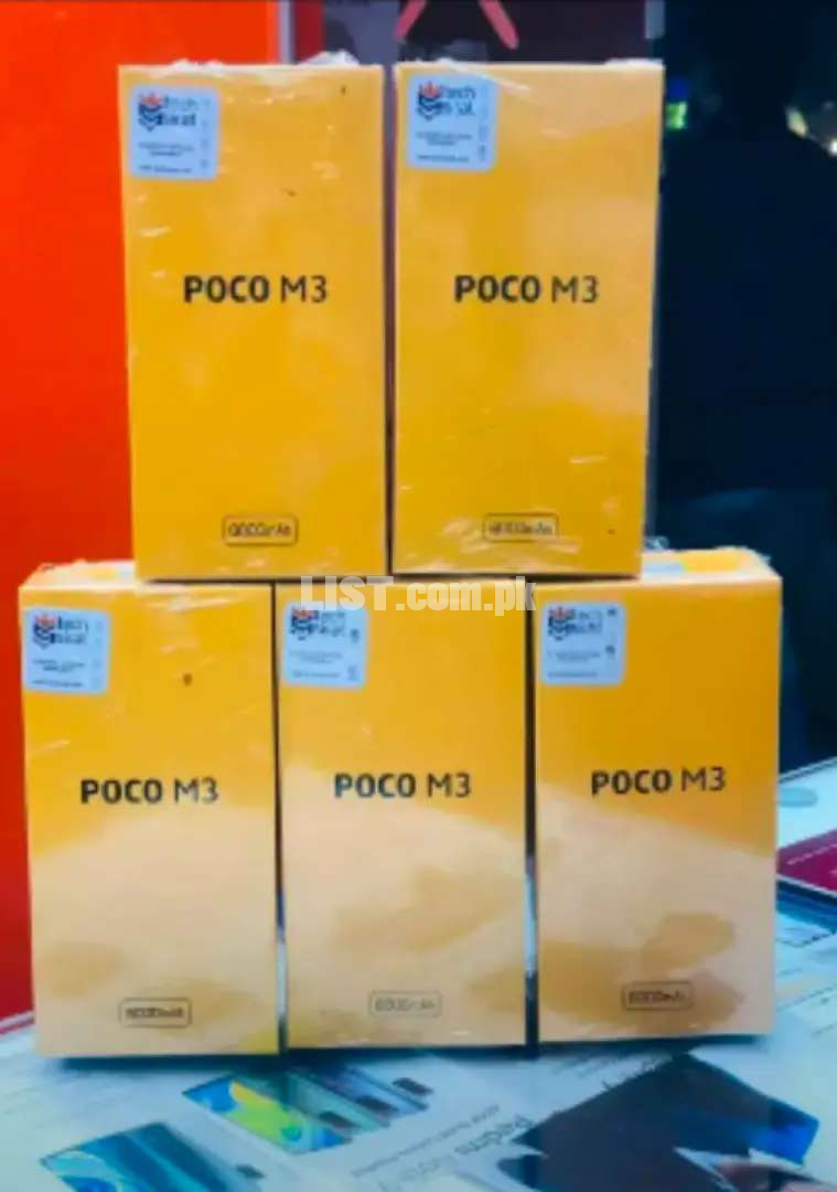 POCO M3 BOX PACK WHOLE SALE RATE (4+128)  ALL CLOURE