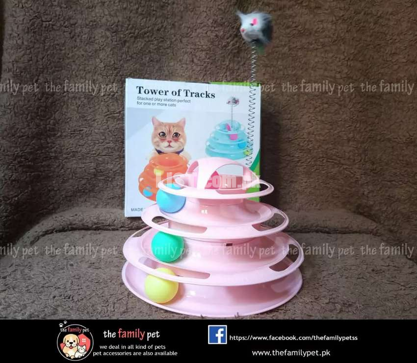 Cat playing tower toy
