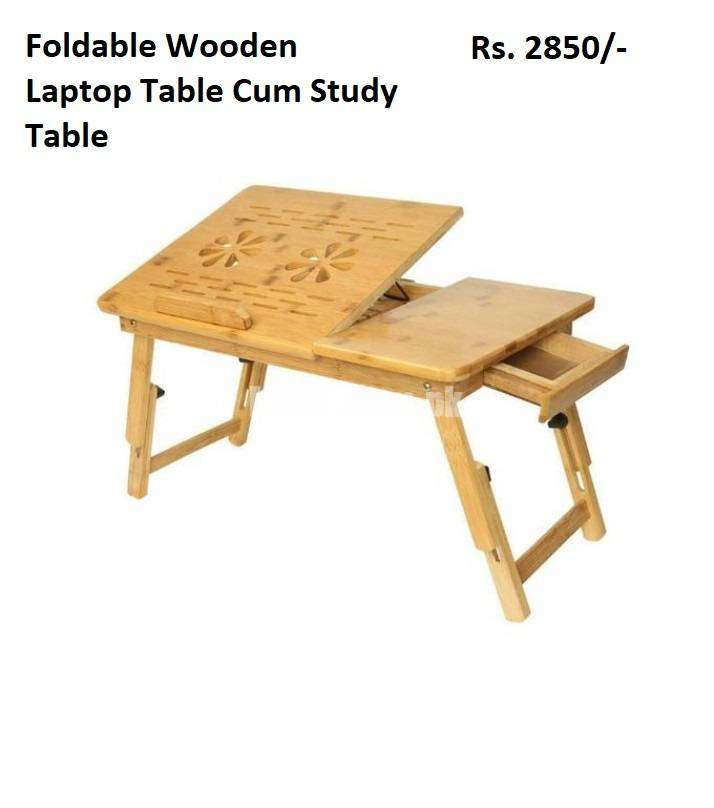 Foldable Wooden Laptop Table Cum Study Table