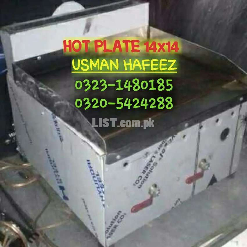 Table top hot plate , pizza oven , deep fryer and all fast food setup