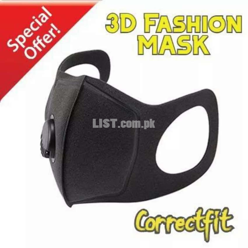 FASHION Mask KN95 3D BLACK Imported