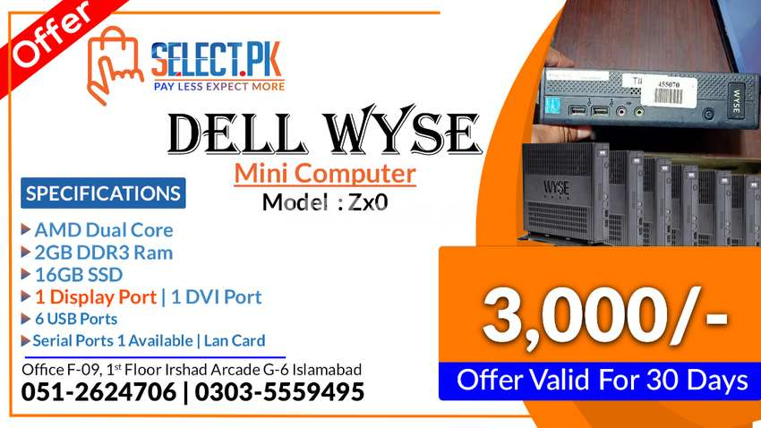 Dell Wyse Zx0 Thin Client - Mini PC - Computer with 2GB RAM & 16GB SSD