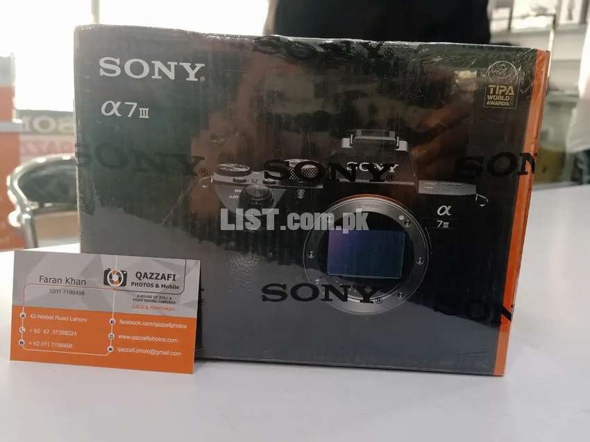 SONY À7III ONLY BODY COMPANY OFFICIAL ONE YEAR WARRANTY PINPACK SEALD