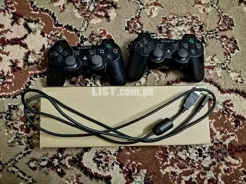 PS3 PowerSupply And 2 Controllers With Charging Wire