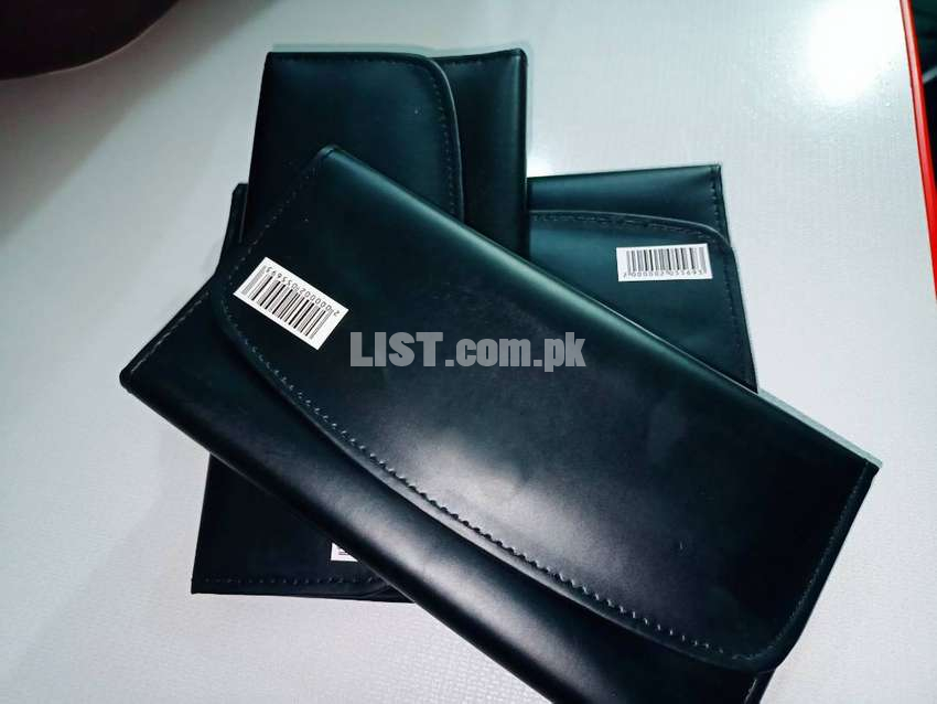 Black long wallets for men and woman