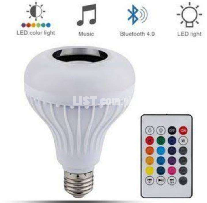LED Light Bulb Bluetooth Speaker, 7W E26 RGB Charging Lamp