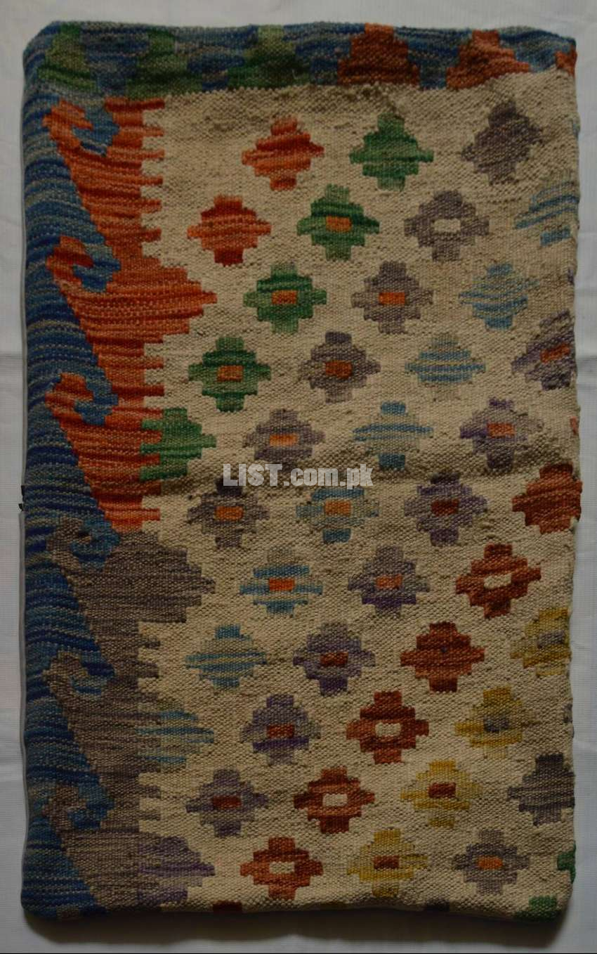 New 100 % Handmade Kilim Pillow Cover for Bedroom, Size 64 x 42 cm