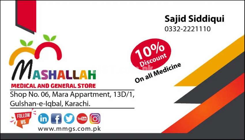 Sale person for medical counter