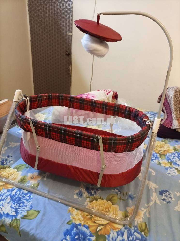 Baby swing cot cradle In Metal Frame  With  Mosquito Net in karachi