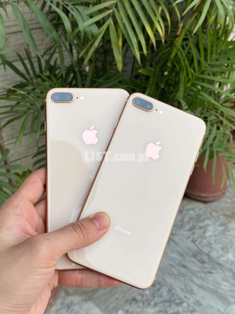 Iphone 8 plus 64gb gold 10/10 scratchless PTA approved factory unlock