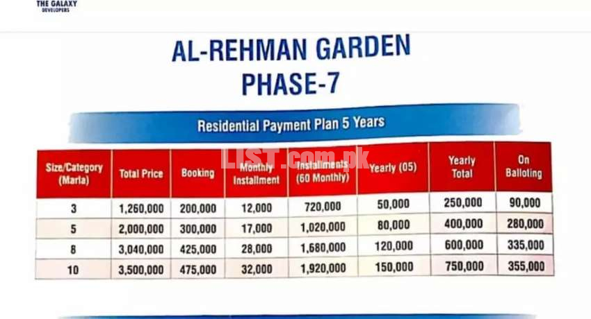Alrehman Garden phase 7