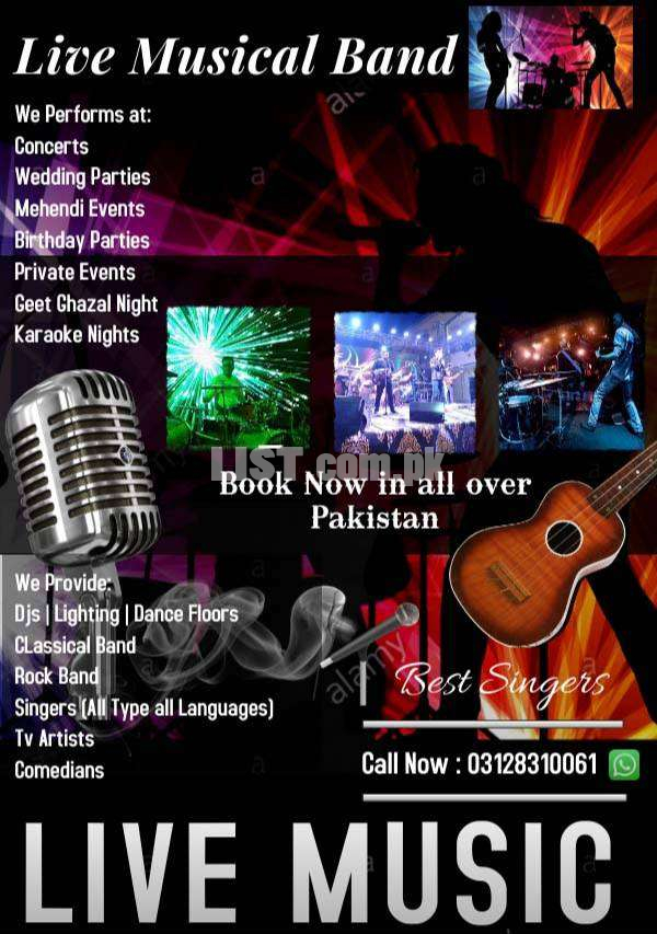 Musical Band for Weddings & Concerts , Private Events