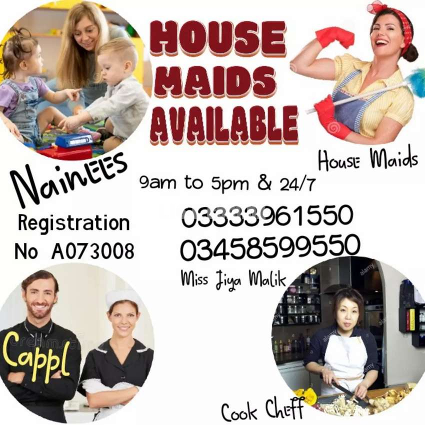 Domistic Staff Nainees Babysitter Patient care House Maids Philippines