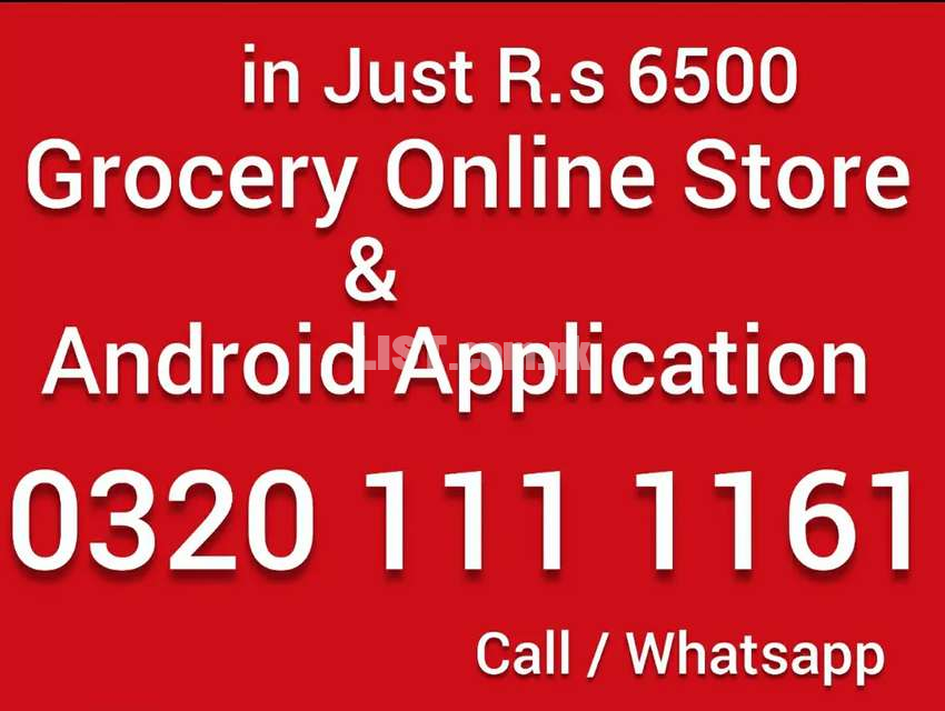 Grocery ecommerce website online store android application R.s 6500