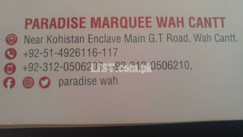 PARADISE MARQUEE OFFERS special discount