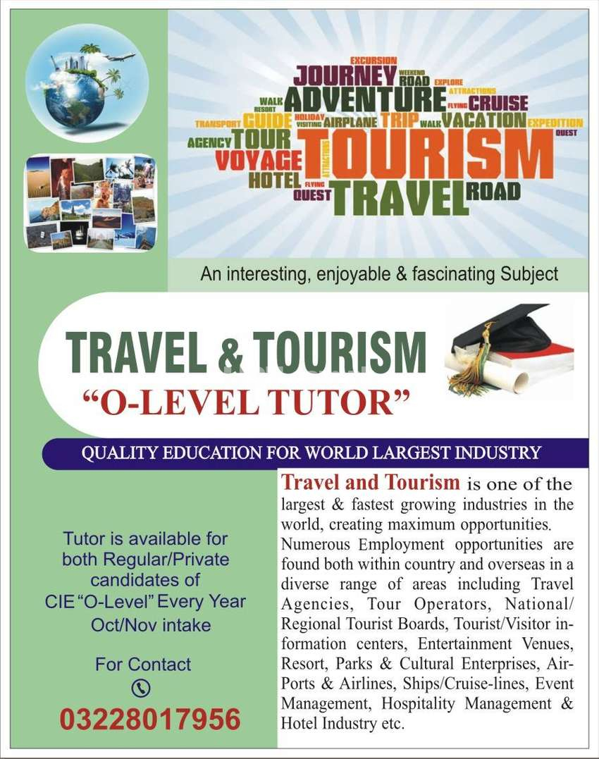 CIE O-LEVEL TRAVEL & TOURISM TEACHER