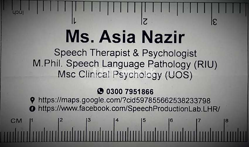 Speech & Psycho Therapy in Lahore