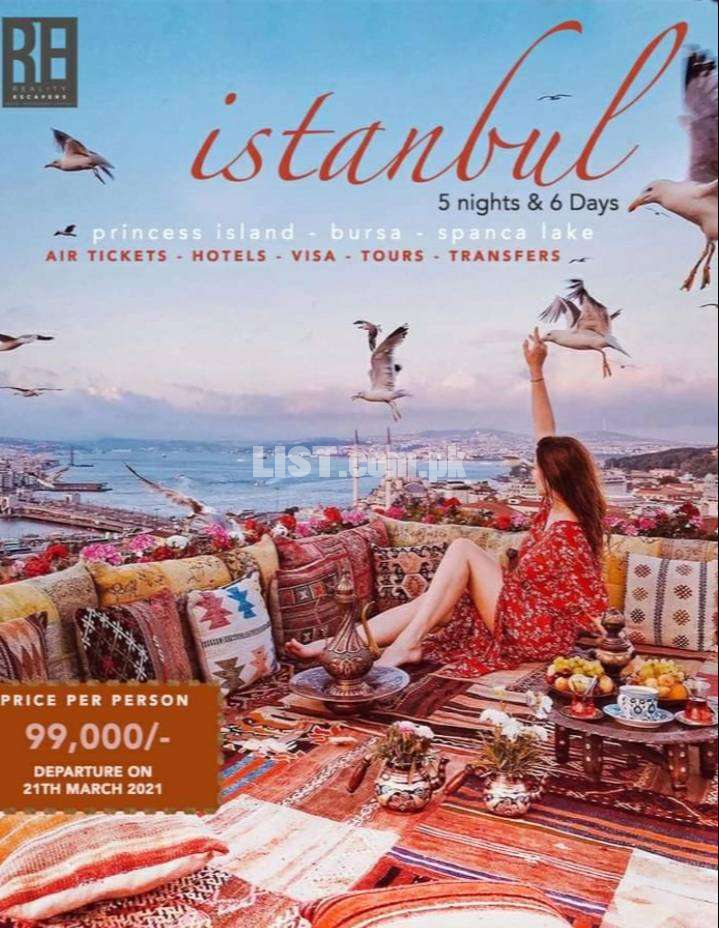 Turkey 6 Days & 2 Cities (Rs.99,000)(Visa + Tickets + Hotel)