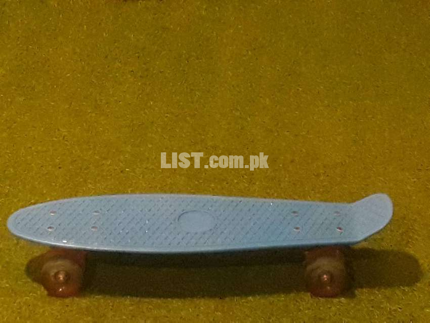 Blue fibre skate board medium size