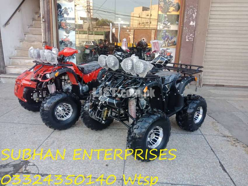 Dashing Black Spider 125cc ATV QUAD4 Wheels BIKE Deliver in all Pak
