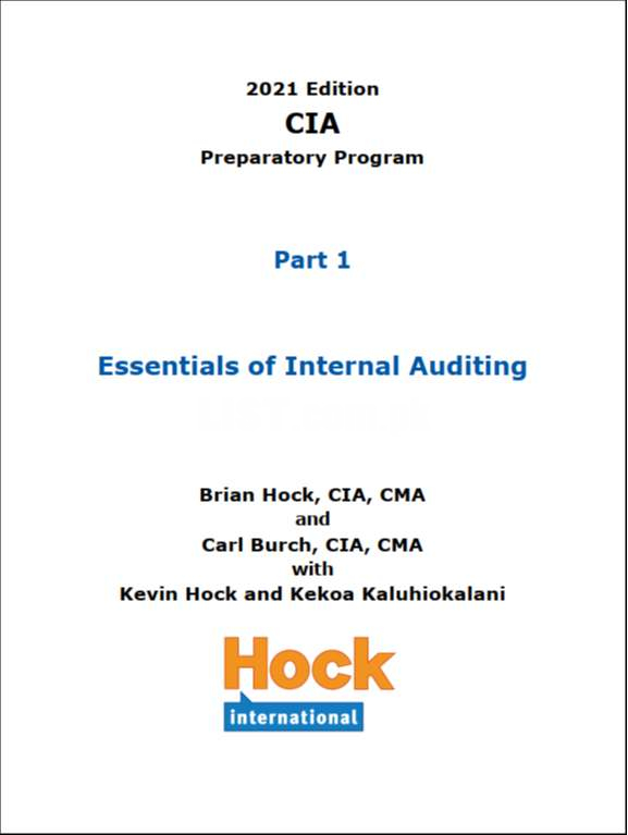 Hock CIA 2021 Books,Flash cards and Videos available now.