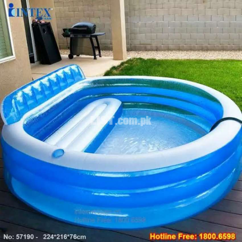 Intex Family Lounge Swim Center Swimming Pool For Kids And Adults