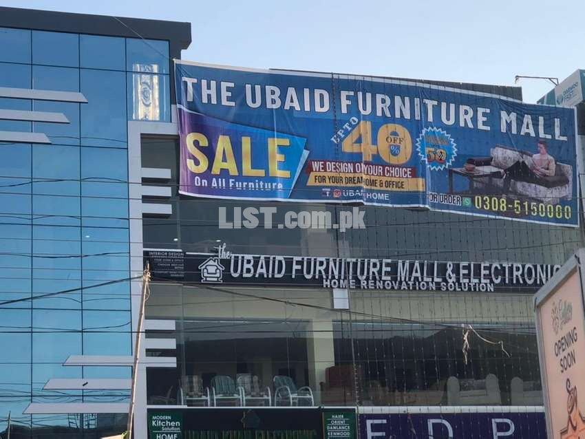 ubaid furniture mall & electronics store / Running business for sale