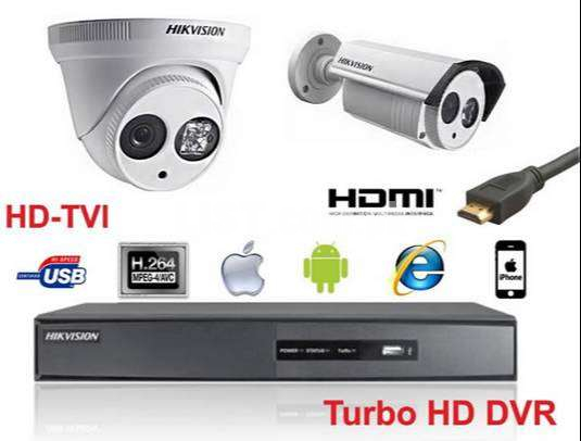 CCTV 4 camera Night Vision & Watar Proof New Branded