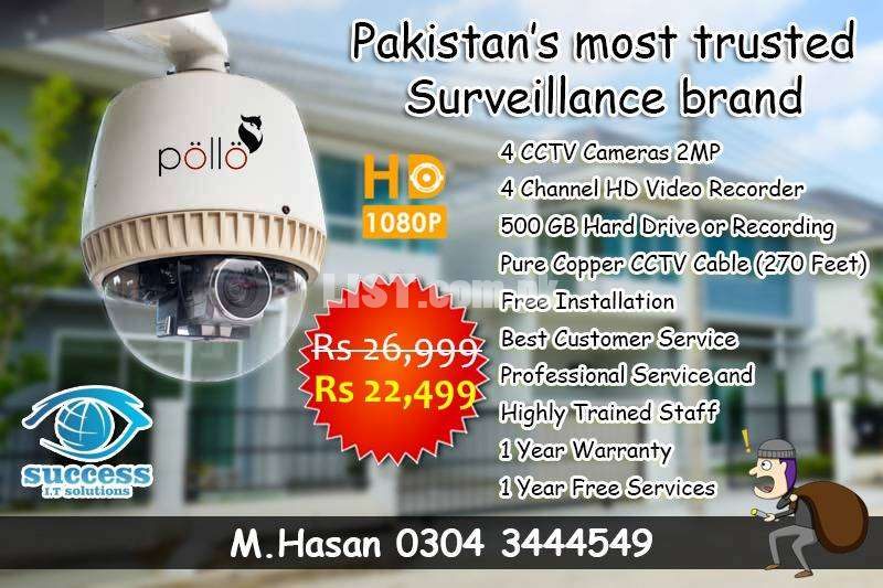 2MP Hikvision / Dahua CCTV HD system with Installation