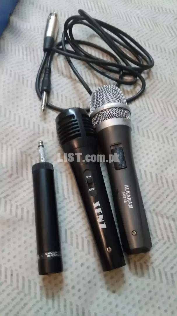 Professional 2 mic with 3 pin connecting cable