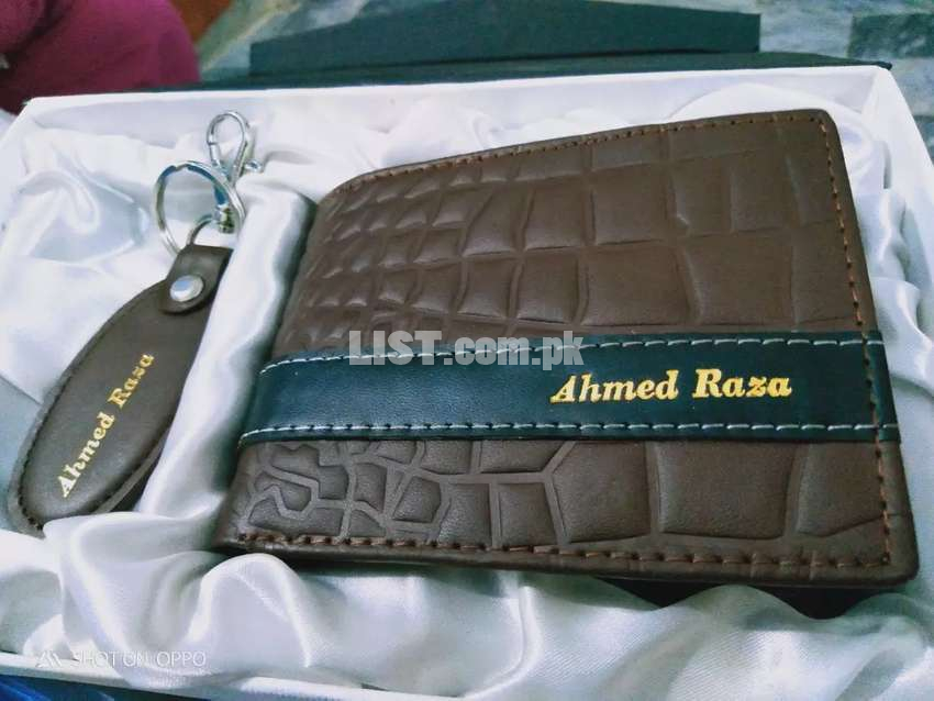 WALLET LADIES/GENTS FREE DELIVERY GOLDEN SILVER NAME EMBOSS