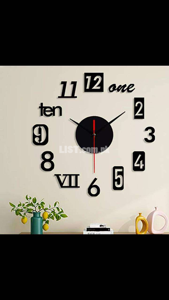 Acrylic DIY Mirror Wall Clock Quartz Clocks For Bedrooms Home