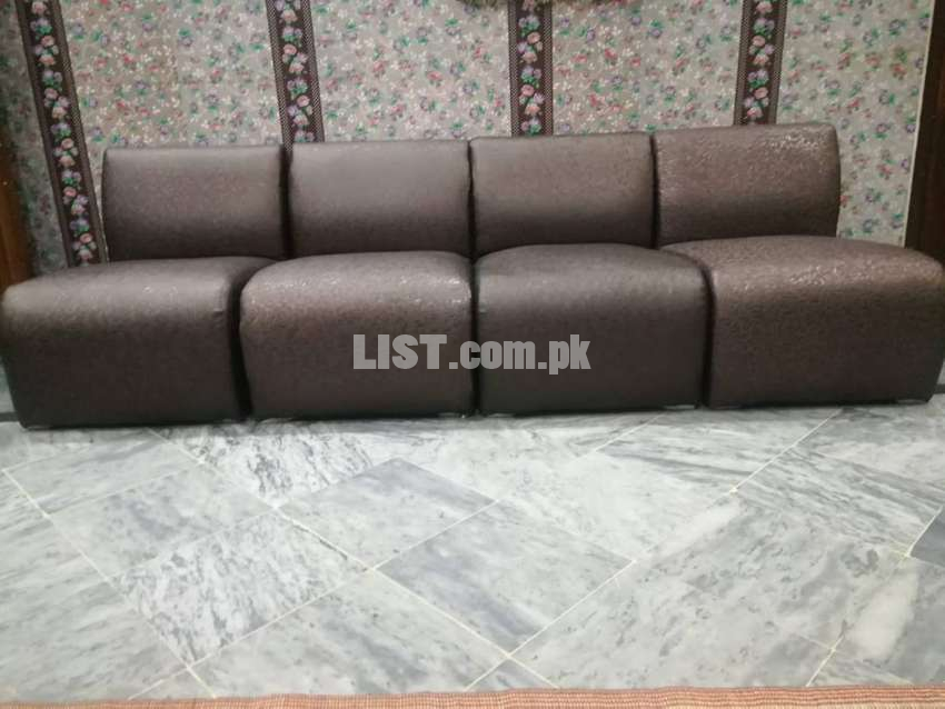 Sofa 4 sale. Printed leather new condition sofas fo sale