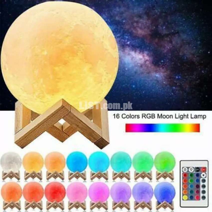 3D Moonlight  Lamp Rechargeable 16 Color Changing Light