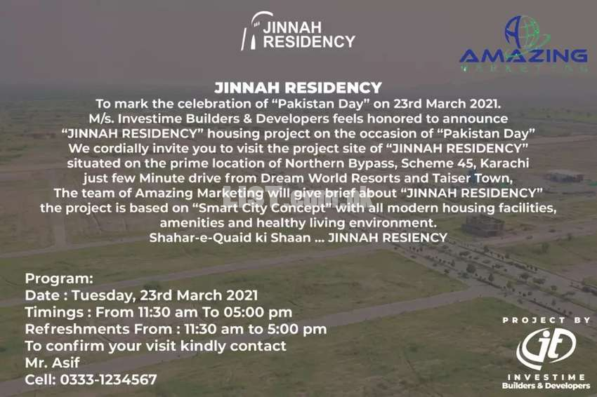 Jinnah residency 2 files 125 gaz per